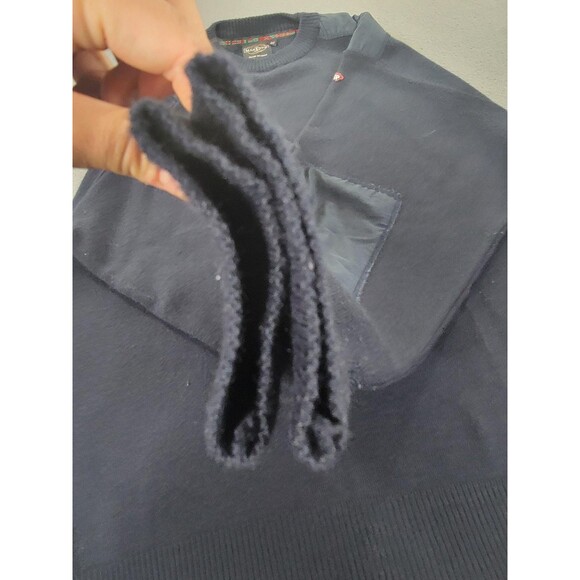 Mariner Sweater Mens 2XL Navy Commando Wool Blend Made in Italy Patches - Picture 7 of 14